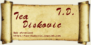 Tea Dišković vizit kartica